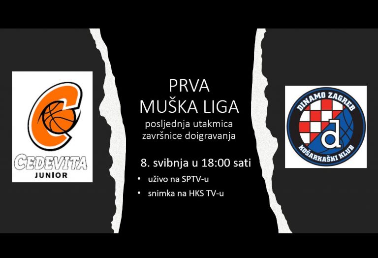 Kruna sezone Prve muške lige: Cedevita Junior i Dinamo na SPTV-u