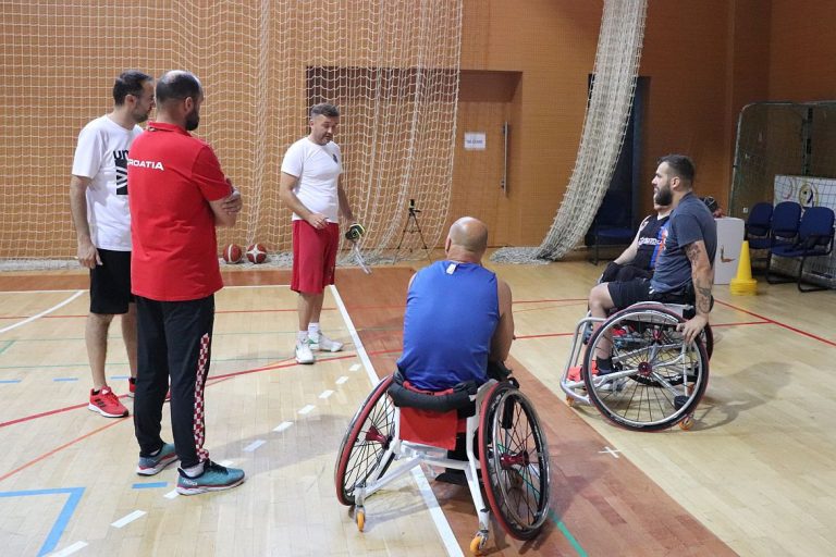 Hrvatska reprezentacija košarke u kolicima u Nedelišću na pripremama za Europsko prvenstvo